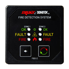 Fireboy-Xintex Two Zone Detection & Alarm Panel - 2-5/8" Display - 12/24V DC