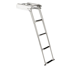 Whitecap 304 Stainless Steel 4-Step Sliding Under Platform Ladder