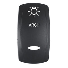 Pacer Actuator - 'ARCH' f/V Series Contura Switches - Black - Laser Etched (Top/Bottom Light)