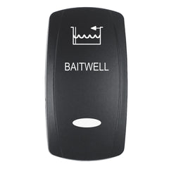 Pacer Actuator - 'BAITWELL' f/V Series Contura Switches - Black - Laser Etched (Top/Bottom Light)