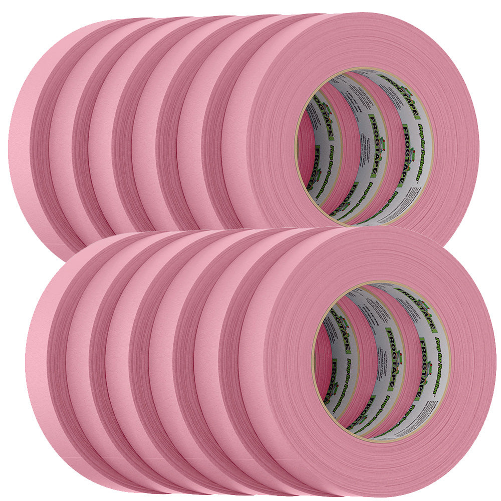 FrogTape CP 325 Medium-High Adhesion Masking Tape - 24MM x 55M x 12-Pack - Pink - Rated f/325°F
