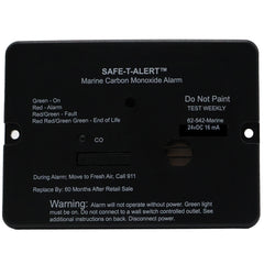 Safe-T-Alert 62 Series Marine Carbon Monoxide Alarm - 24V Flush Mount - Black