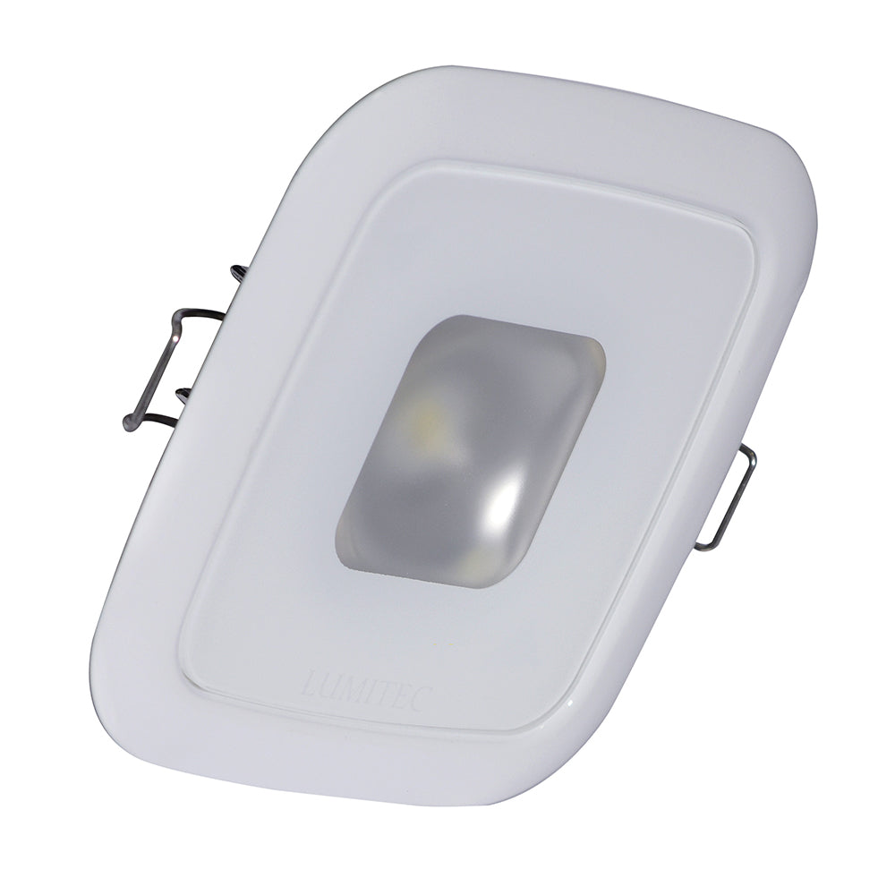 Lumitec Square Mirage Down Light - Warm White Dimming, Hi CRI - White Bezel
