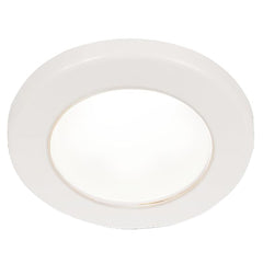 Hella Marine EuroLED 75 3" Round Screw Mount Down Light - White LED - White Plastic Rim - 12V
