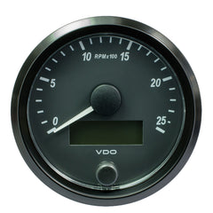 VDO SingleViu 80mm (3-1/8") Tachometer - 2500 RPM