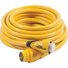 Marinco CS503-50 EEL 50A 125V Shore Power Cordset - 50' - Yellow