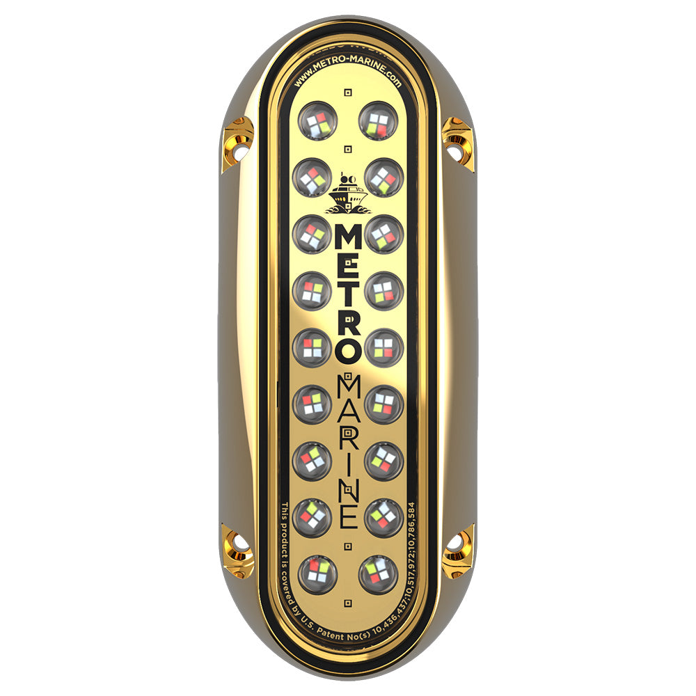 Metro Marine High-Output Elongated Vertical Mount Light w/Intelligent Full Spectrum LED&#39;s - RGBW, 90&deg; Beam