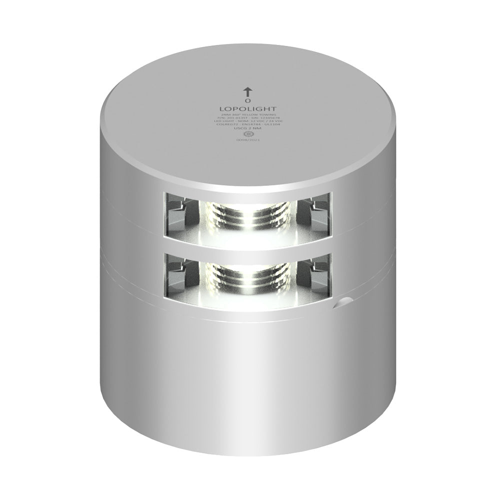 Lopolight Double Stern Light - 2nm w/Connector &amp; Alu-Base - Silver