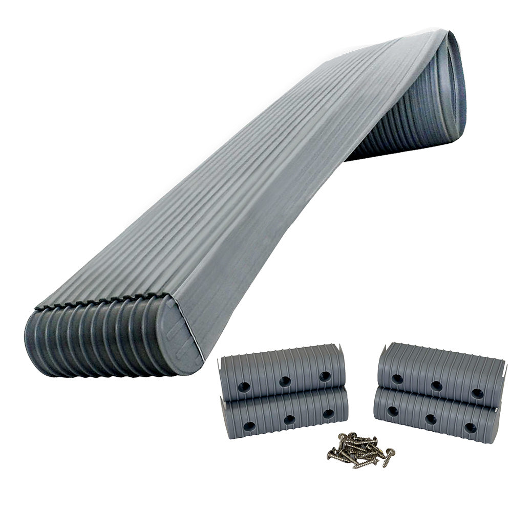 Caliber BunkWrap Kit - Grey 16' x 2" x 6" Roll + 4 Caps + HRDW Roll + 4 Endcaps &amp; Stainless Steel Hardware