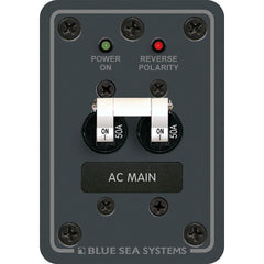 Blue Sea 8079 AC Main Only Circuit Breaker Panel - White Switches
