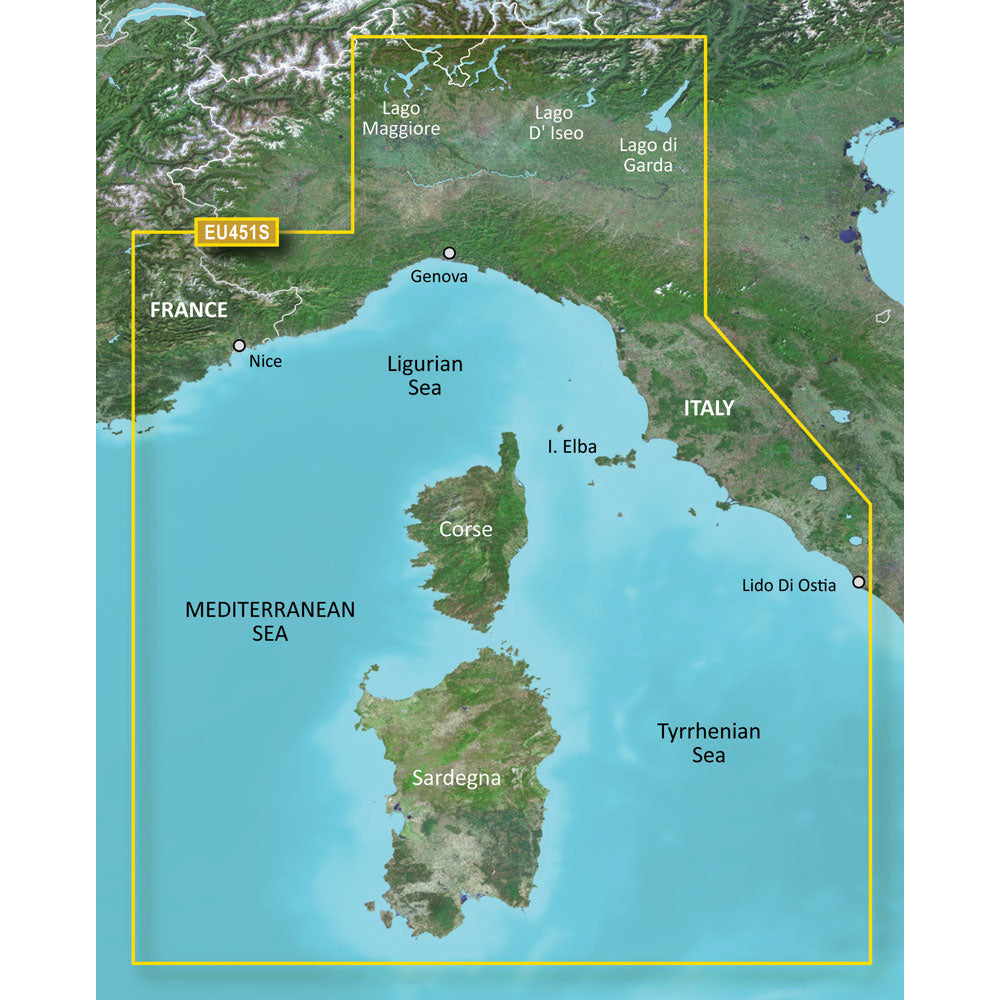 Garmin BlueChart&reg; g3 Vision&reg; HD - VEU451S - Legurian Sea, Corsica &amp; Sardinia - microSD&trade;/SD&trade;
