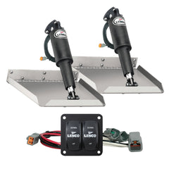 Lenco 12" x 12" Edge Mount Trim Tab Kit w/Double Rocker Switch Kit