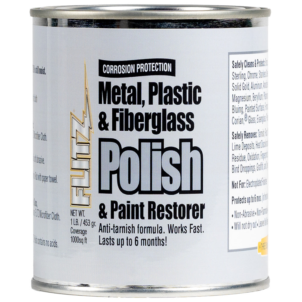 Flitz Metal, Plastic &amp; Fiberglass Polish Paste - 1.0lb