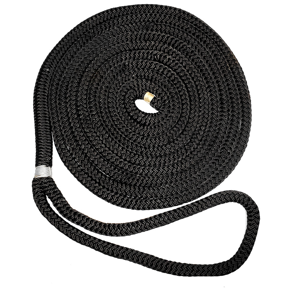 New England Ropes 3/4" Double Braid Dock Line - Black - 50'
