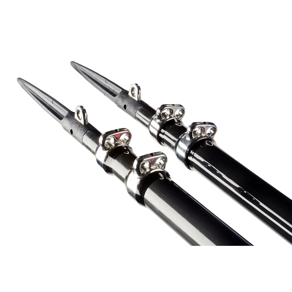 C.E. Smith Gen3 Center Rigger Pole - Black - 2-Section - 12&#39;