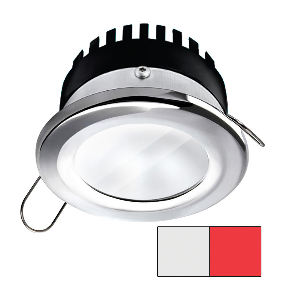 i2Systems Apeiron A506 6W Spring Mount Light - Round - Cool White &amp; Red - Polished Chrome Finish