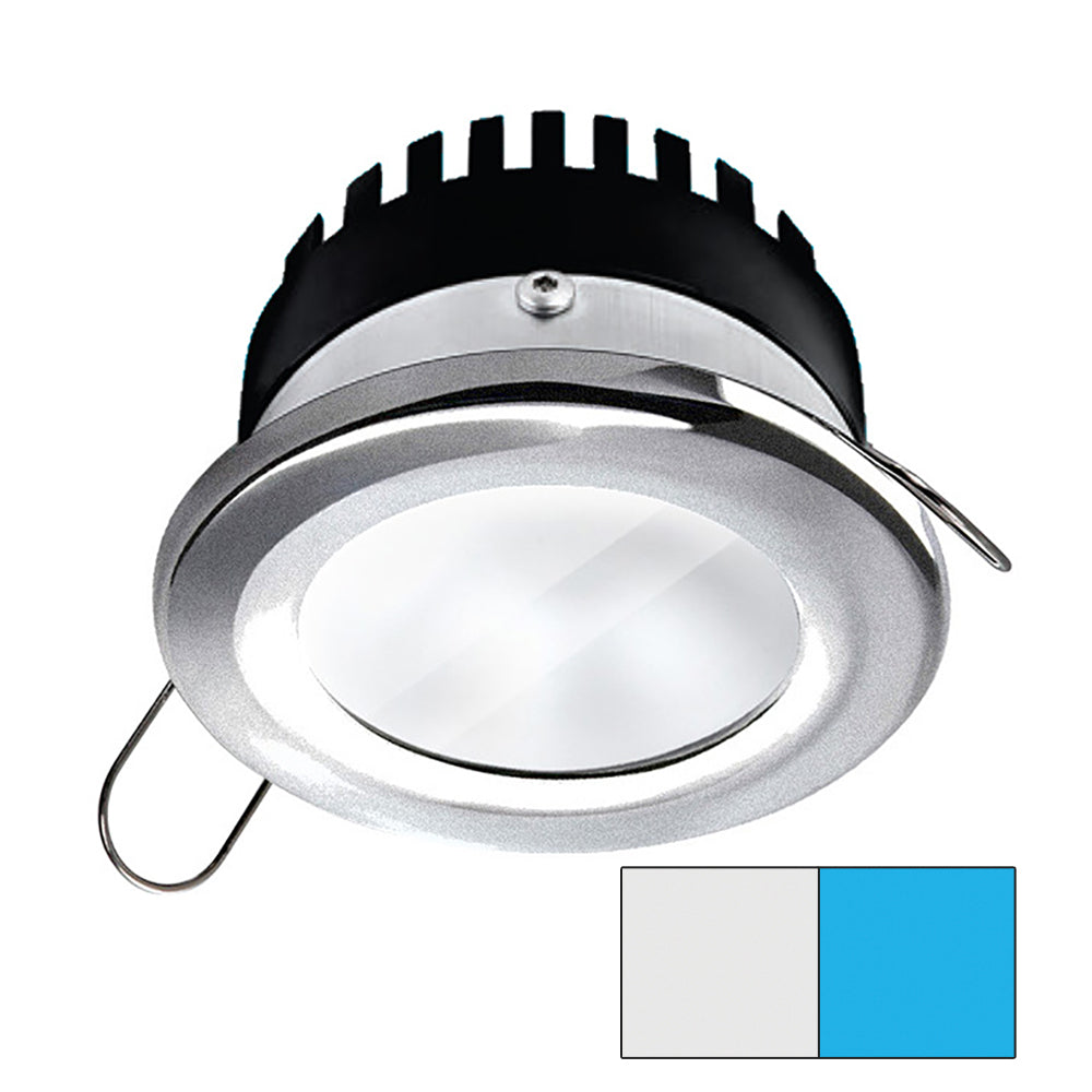 i2Systems Apeiron PRO A506 - 6W Spring Mount Light - Round - Cool White &amp; Blue - Brushed Nickel Finish