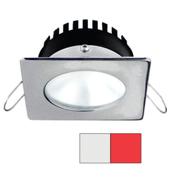i2Systems Apeiron PRO A506 - 6W Spring Mount Light - Square/Round - Cool White &amp; Red - Brushed Nickel Finish