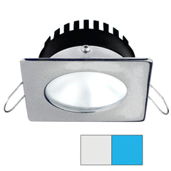 i2Systems Apeiron PRO A506 - 6W Spring Mount Light - Square/Round - Cool White &amp; Blue - Brushed Nickel Finish