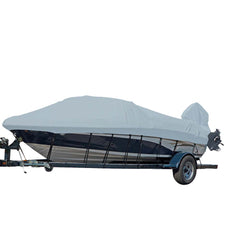 Carver Sun-DURA&reg; Styled-to-Fit Boat Cover f/18.5' V-Hull Runabout Boats w/Windshield &amp; Hand/Bow Rails - Grey