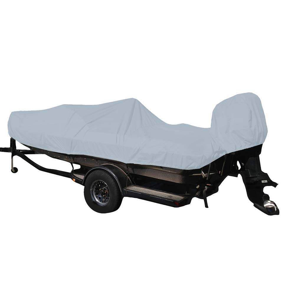 Carver Poly-Flex II Styled-to-Fit Boat Cover f/20.5' Fish &amp; Ski Style Boats w/Walk-Thru Windshield - Grey