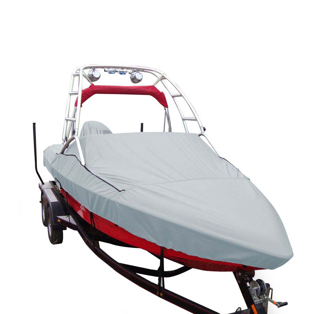 Carver Sun-DURA&reg; Specialty Boat Cover f/19.5' V-Hull Runabouts w/Tower - Grey