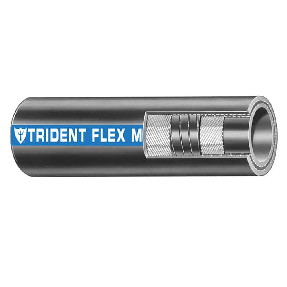 Trident Marine 1-1/2" x 50&#39; Coil Flex Marine Wet Exhaust &amp; Water Hose - Black