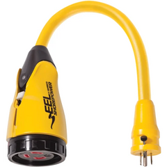 Marinco P503-30 EEL 30A-125V Female to 50A-125V Male Pigtail Adapter - Yellow